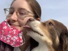 Taking my dog Mirrhi on walks with me in New Hampshire
