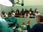 My classmates and me during the guided tour of the surgery room