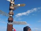 At the Cape of Good Hope, this navigation sign showed me the direction of N.Y.C.