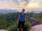 Margaret at a hike (in respectful clothing)