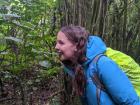 My Kiwi friend, Jodie, teaching me what I can and cannot eat in the wild