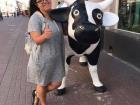 All over Moscow, there are cafeteria style restaurants. One in particular is named MuMu. It seems they all have statues of Holstein cattle outside. Reminded me of home!