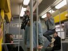 Pull-ups on the subway