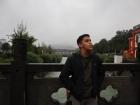 On a river bridge in Dujiangyan, Sichuan, PR China