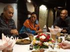 This meal is called "Dhal baat" and was prepared by our new friends in Kathmandu