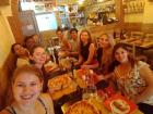 After class, my new friends and I had lunch at a local pizzeria
