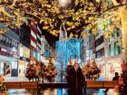 Enjoying the holiday lights on the main street in Saarbrücken