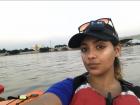 Kayaking on the Potomac River, with the Washington Monument and the Lincoln Memorial beyond