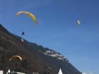 I loved seeing the paragliders with their colorful parachutes-- I almost wished I could join them!