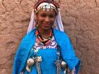 My host family dressed me in traditional Moroccan dress and accessories-- the headdress was heavy but beautiful!