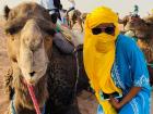 I found this really photogenic camel while riding through the Sahara!