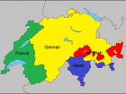 Switzerland has 26 different cantons, with four official language regions 