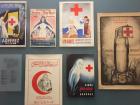 These are different Red Cross posters urging us to help people in times of need 