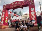 Our tour group posing in front of an entrance for the Chinatown