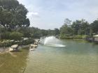The pond and fountain, Rain Gardens, Singapore