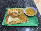 Here's an example of what roti prata with a side of curry looks like, and it was delicious!