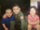 I am next to two of my brothers on the steps of the diner!