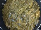 A traditional Arab dish (rice-stuffed grape leaves) made by me and my friends!