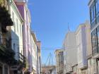 This is the view of my street with a giant crane that is used in the Ferrol shipping yard