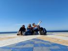 With my roommates and friends in A Coruña