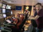 Some of my crew working in the ROV control room