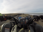 Riding an ATV on the beach to get to the sampling location of the day! It was such a fun and beautiful drive on the beach! (Photo: Marina Nieto-Caballero)