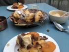 This dessert is called Kaiserschmarrn—it's kind of like a mix between a pancake and a fluffy cake with apricots  