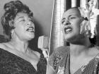 Ella Fitzgerald (1917-1996) and Billie Holiday (1915-1959), two of the most famous jazz vocal performers