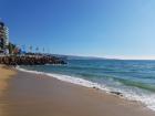 La playa en Viña del Mar, una hora de la cuidad Santiago