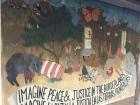 Un mural en México envía un mensaje de paz entre México y la frontera de EE. UU.