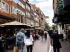 A pedestrian-friendly area of Bremen, with people out enjoying the day