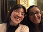 My roommate Hesper and I celebrating our friend Gaby's birthday at an Indian restaurant in Berlin