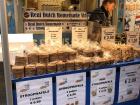 The stand featuring different varieties of stroopwafels