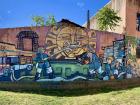 This large panoramic mural is one of my favorites that I have seen in honor of the firefighting volunteers