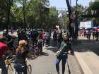 Riding my scooter on Reforma street in Mexico City