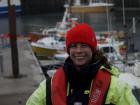 Me getting ready to drive the boat for the Icelandic Orca Project