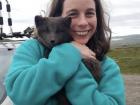 Look at me holding an Arctic fox pup 