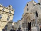 Arles' town square and its cathedral