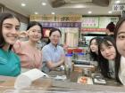 Here I am with new friends I made in South Korea, ready to share a yummy meal together