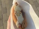 The Japanese version of a Japanese chili cheese dog has A LOT of mozzarella cheese