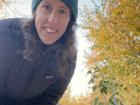 Enjoying the fall leaves during a hike in Esquel!