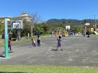 The students like to play basketball during their break