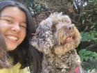 With my dog Mocha at home in New Jersey