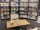 Cozy reading nook in a local bookstore, do you recognize any books?