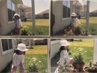Baby botanist: me as a four-year-old, tending to my family's garden