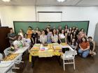 My students threw me a birthday party. On the table you can see traditional Brazilian appetizers (salgadinhos). Brazilians are shocked when they find out that the US doesn't have staple appetizers that everyone orders for events or even an afternoon snack