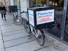 Domino's uses bicycles instead of cars to deliver pizzas in the city!