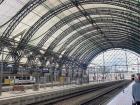 The hauptbahnhof (main train station) in Dresden where you can take trains to other cities or countries