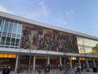 The Soviet mural on the city library 