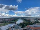 A view of the Elbe River with the eastern part of Dresden